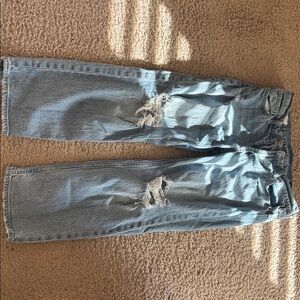 Distressed Blue Jeans